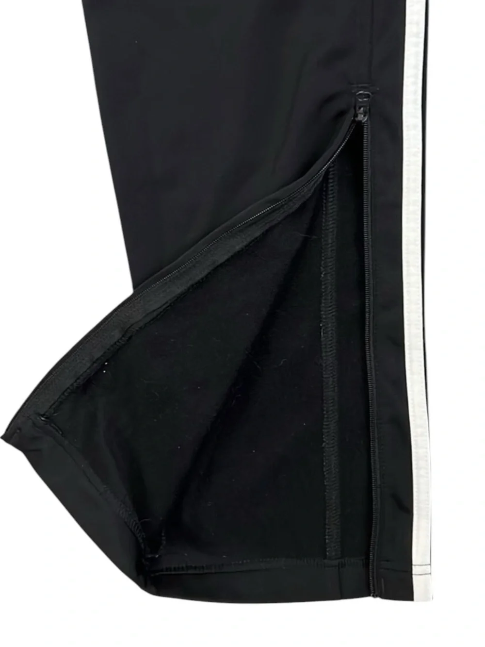 Adidas Tiro Track Pants Black 3 Stripe Ankle Zip Joggers Mens Medium